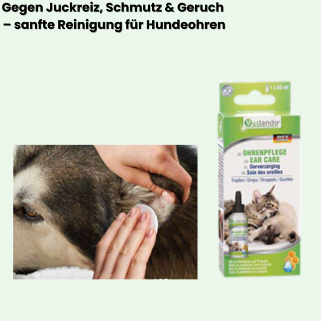 Ohrenpflege für Hunde – Sanfte Reinigungslotion (50 ml)