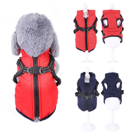 Warme Hundeweste mit Brustgurt