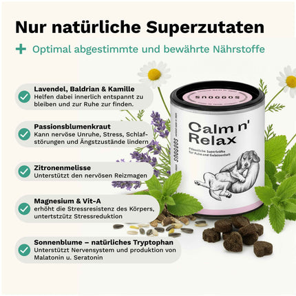 Snoggos Calm n’ Relax – Ergänzungsfutter für entspannte Hunde