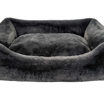 Kiruna Ortho Hundebett mit Plüsch in Anthrazit