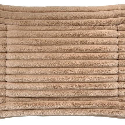 Kiruna Ortho Hundematte Beige – Plüschseite von oben
