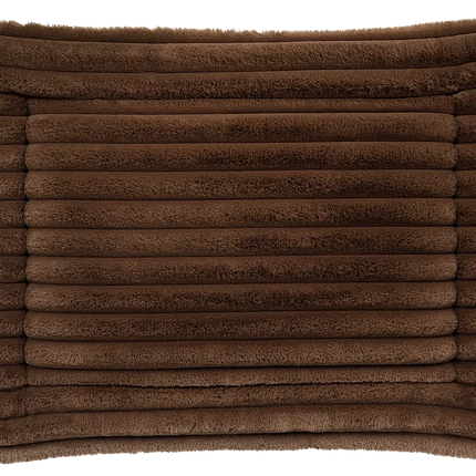 Kiruna Ortho Hundematte Braun – Plüschseite von oben