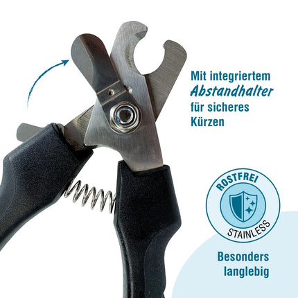 Krallenschere mit integriertem Abstandhalter