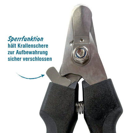 Krallenschere mit Sperrfunktion