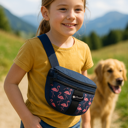 Happiness Crossbag Flamingos – Stylische Gassitasche mit Gute-Laune-Garanti