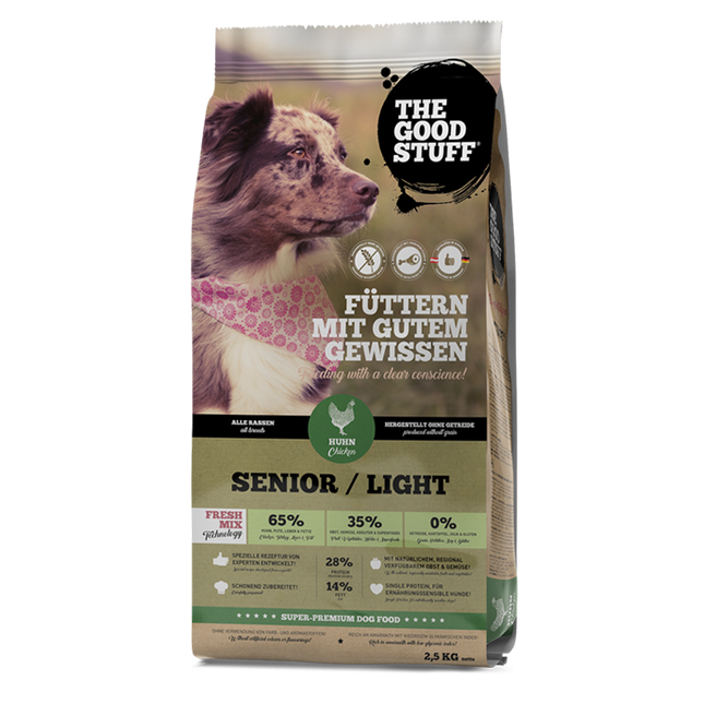 Hundefutter Huhn (Senior / Adult Light) – Getreidefrei & gelenkschonend