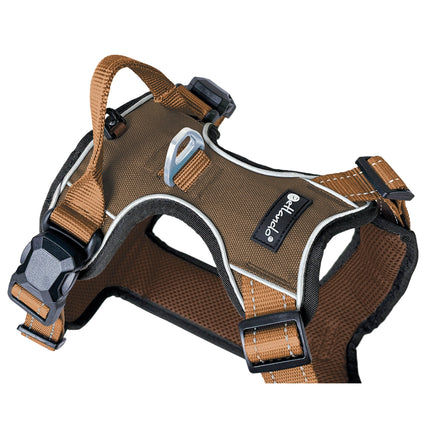 Magnet-Geschirr für Hunde in Mokka/Cognac – Magnetverschluss mit Easy-Entrance