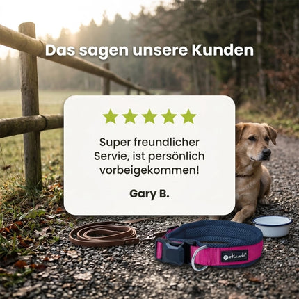 MAGNETECH Halsband in Fuchsia/Navy – Magnetverschluss, einhändig bedienbar