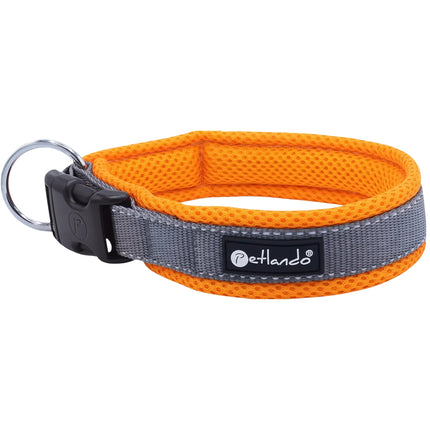 Collier d'extérieur pour chien avec maille et bandes réfléchissantes