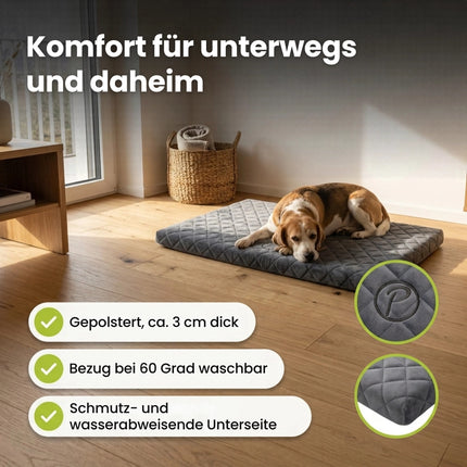 Hundematte STARLIGHT: gepolstert, ca. 3 cm dick, Bezug bei 60 °C waschbar, Unterseite schmutz- und wasserabweisend