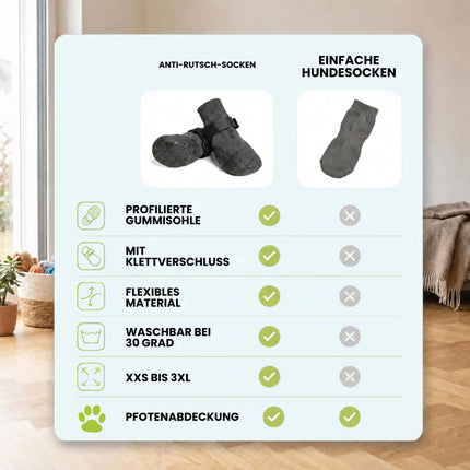 Anti-Rutsch-Socken für Hunde – rutschfest, flexibel & waschbar